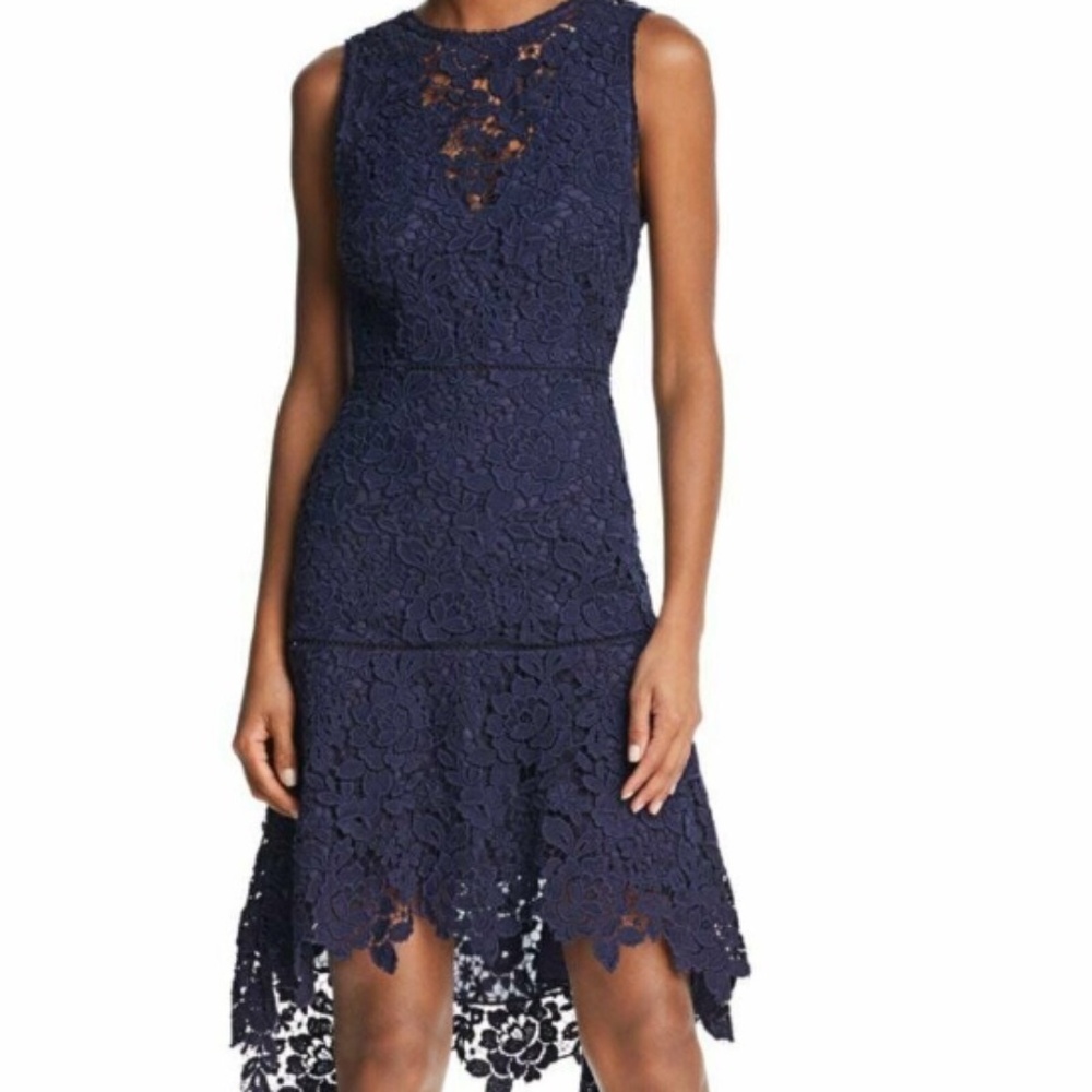 Joie Bridley Navy Blue Crochet Dress